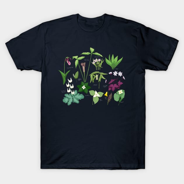 Ephemeral Flowers T-Shirt by LadyElizabeth